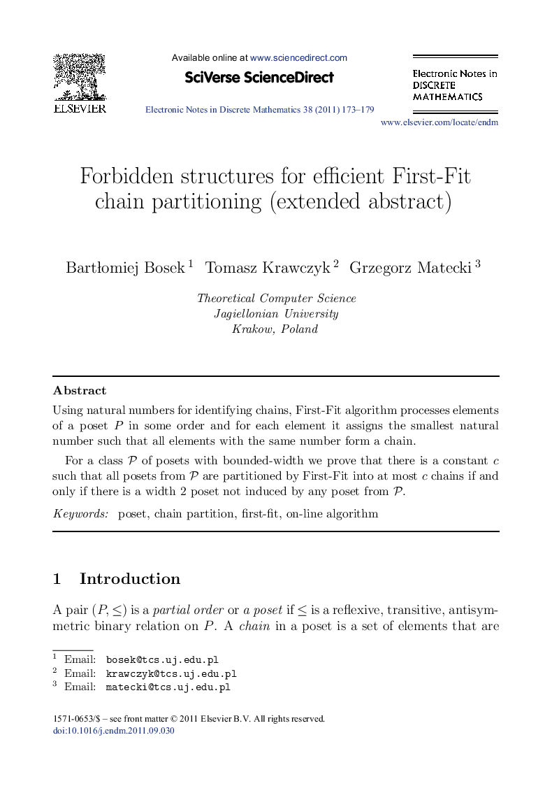 Forbidden structures for efficient First-Fit chain partitioning (extended abstract)