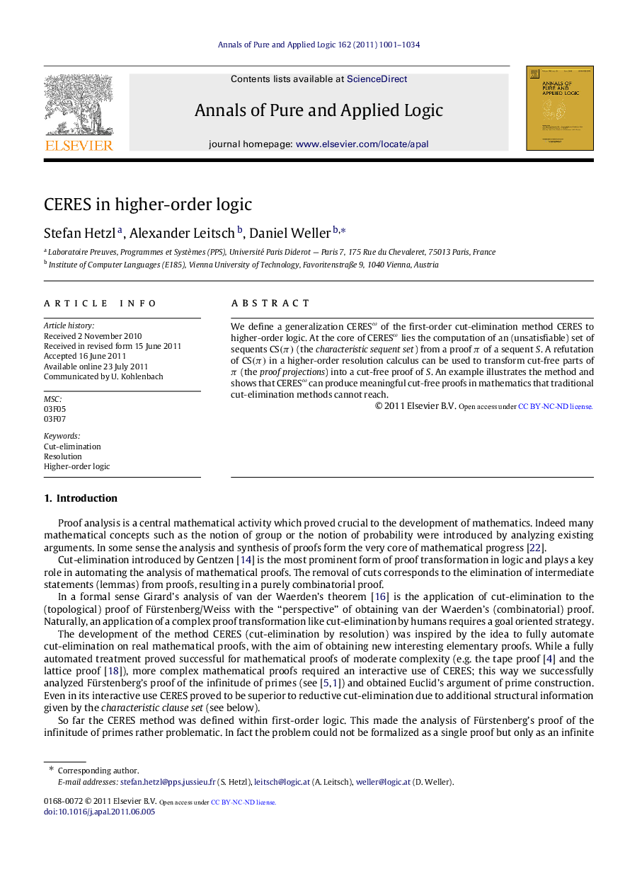 CERES in higher-order logic