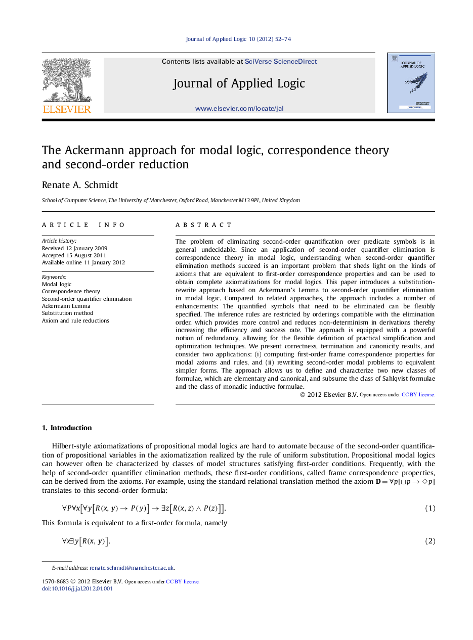 The Ackermann approach for modal logic, correspondence theory and second-order reduction