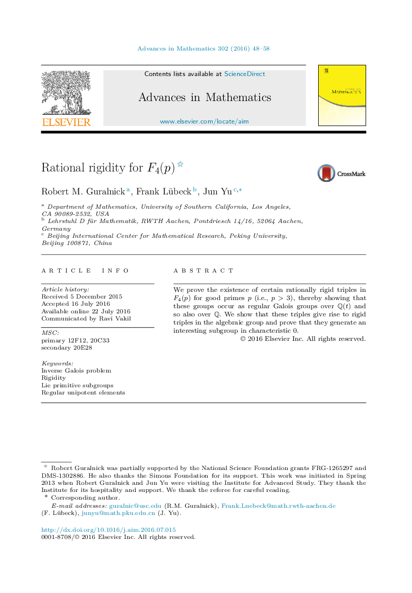 Rational rigidity for F4(p)