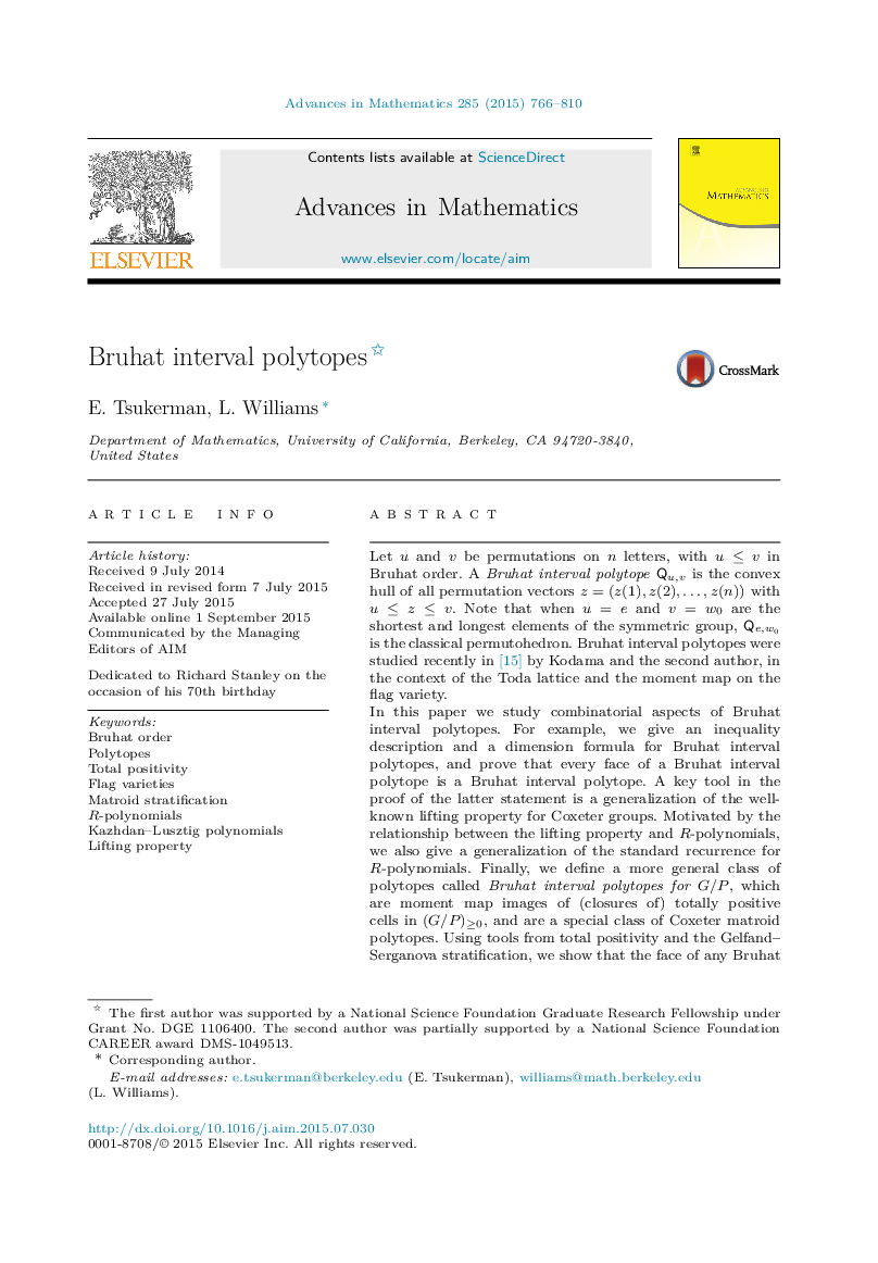 Bruhat interval polytopes