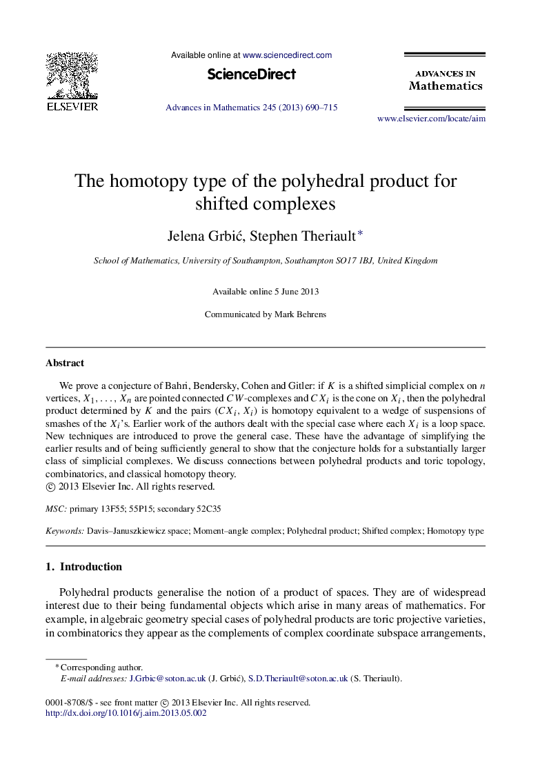 The homotopy type of the polyhedral product for shifted complexes