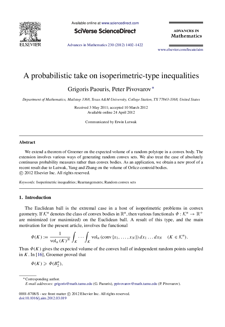 A probabilistic take on isoperimetric-type inequalities