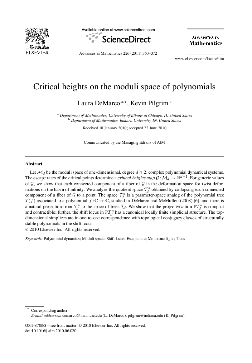 Critical heights on the moduli space of polynomials