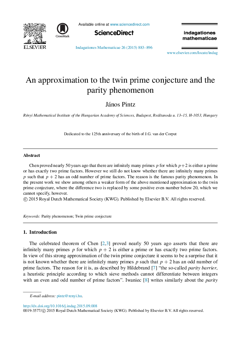 An approximation to the twin prime conjecture and the parity phenomenon