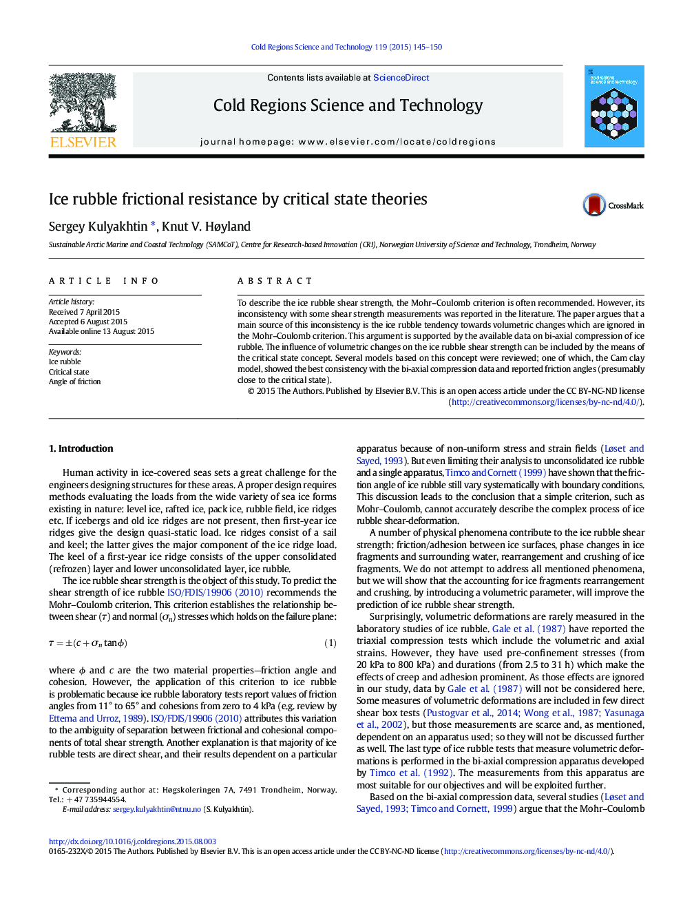 Ice rubble frictional resistance by critical state theories