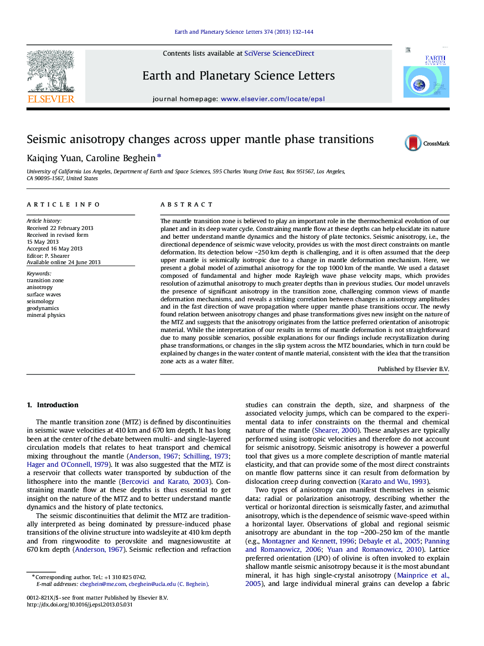 Seismic anisotropy changes across upper mantle phase transitions