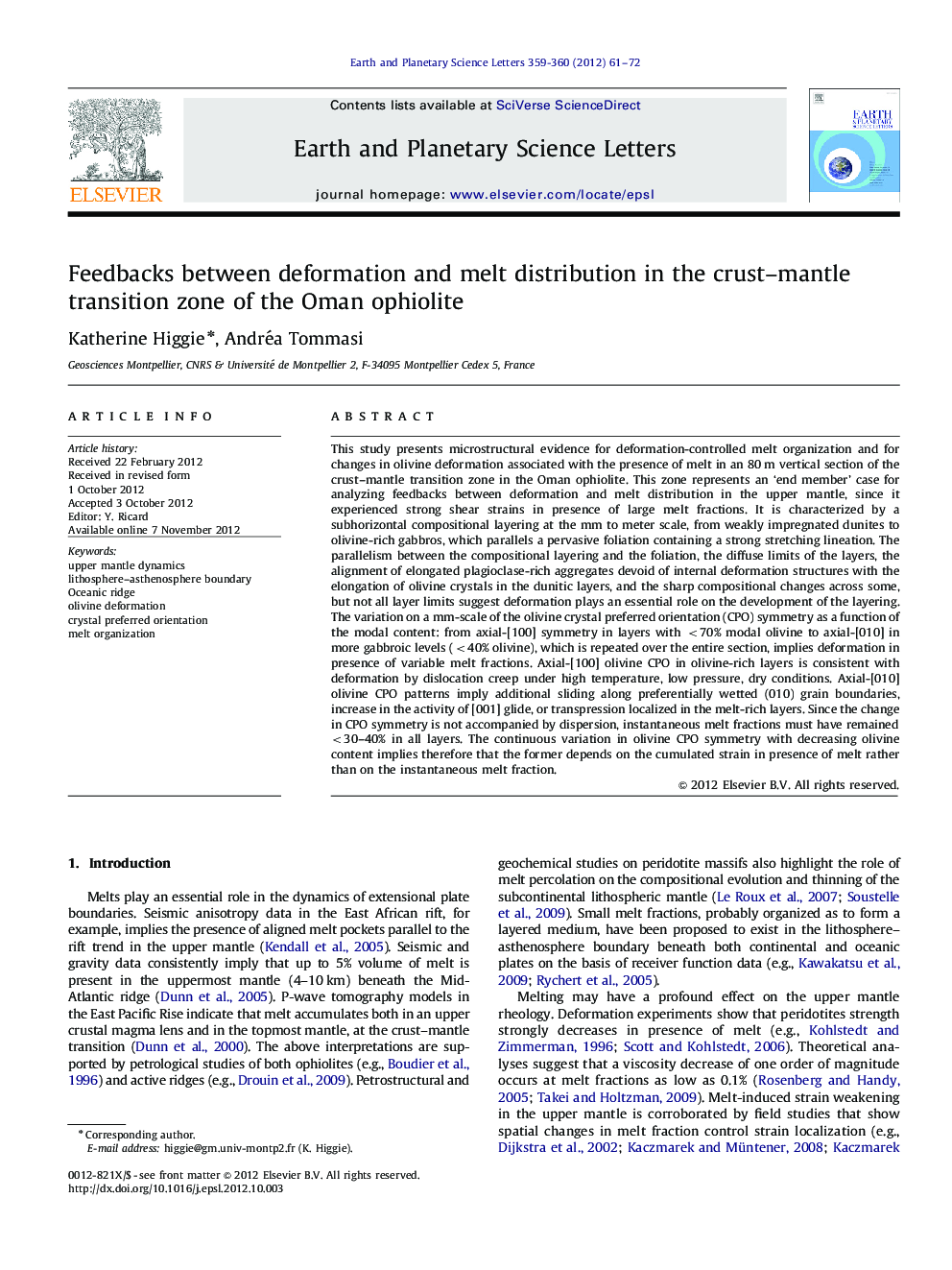 Feedbacks between deformation and melt distribution in the crust-mantle transition zone of the Oman ophiolite