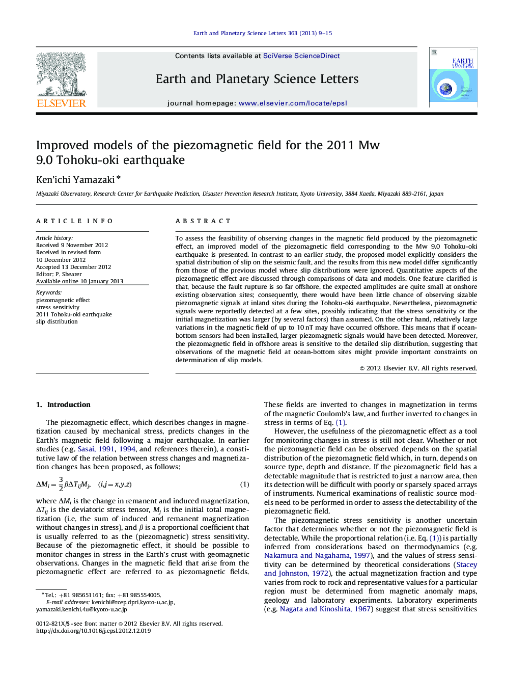 Improved models of the piezomagnetic field for the 2011 Mw 9.0 Tohoku-oki earthquake