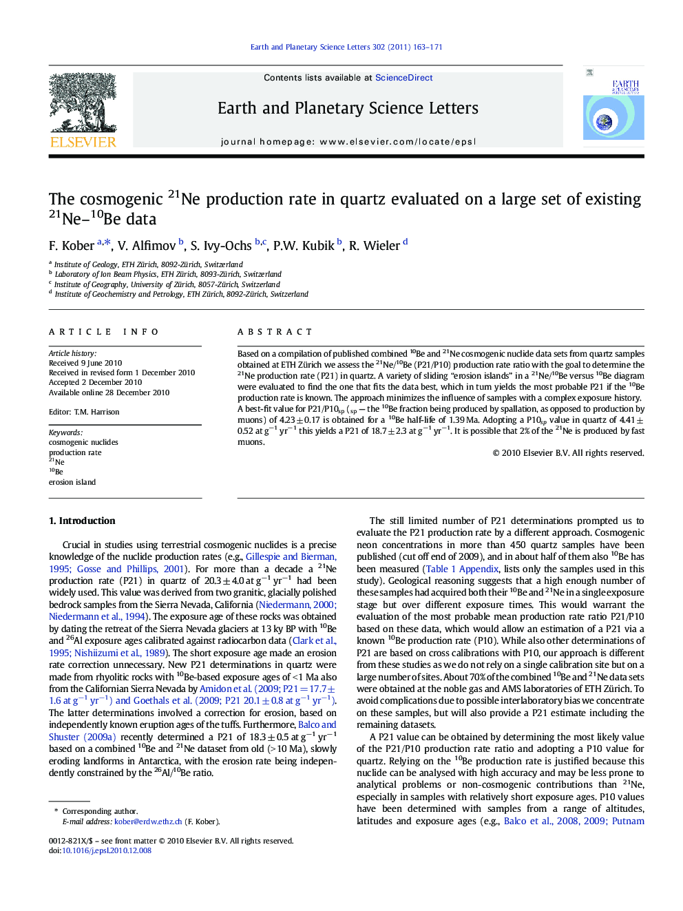 The cosmogenic 21Ne production rate in quartz evaluated on a large set of existing 21Ne-10Be data