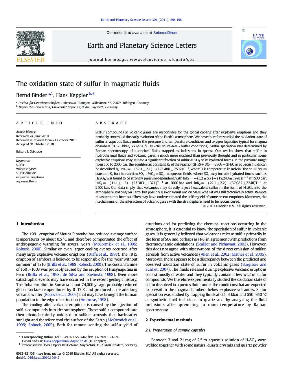 The oxidation state of sulfur in magmatic fluids