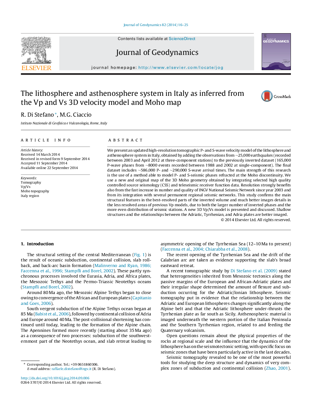 The lithosphere and asthenosphere system in Italy as inferred from the Vp and Vs 3D velocity model and Moho map