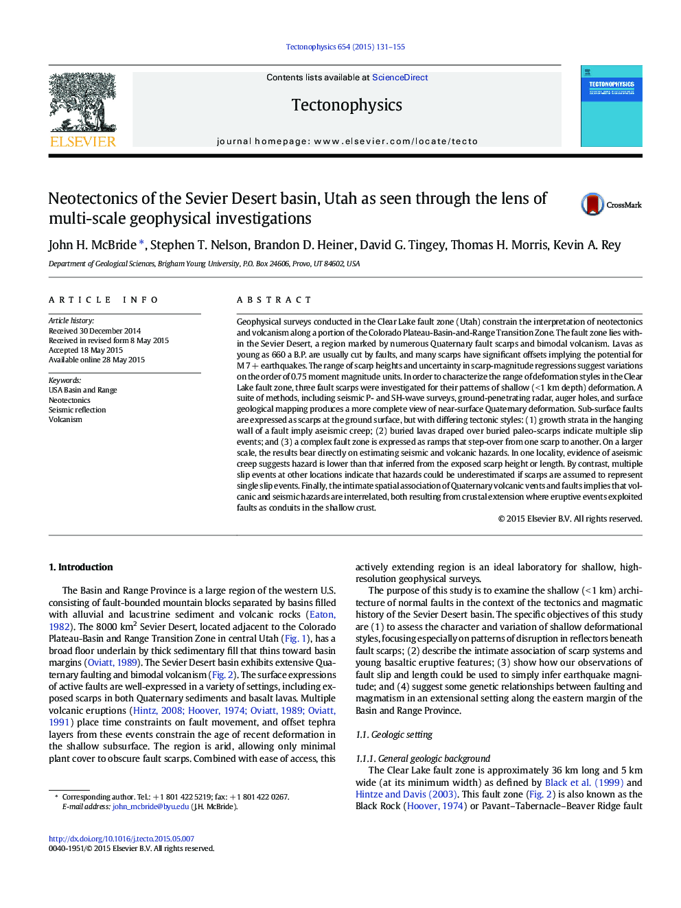 Neotectonics of the Sevier Desert basin, Utah as seen through the lens of multi-scale geophysical investigations