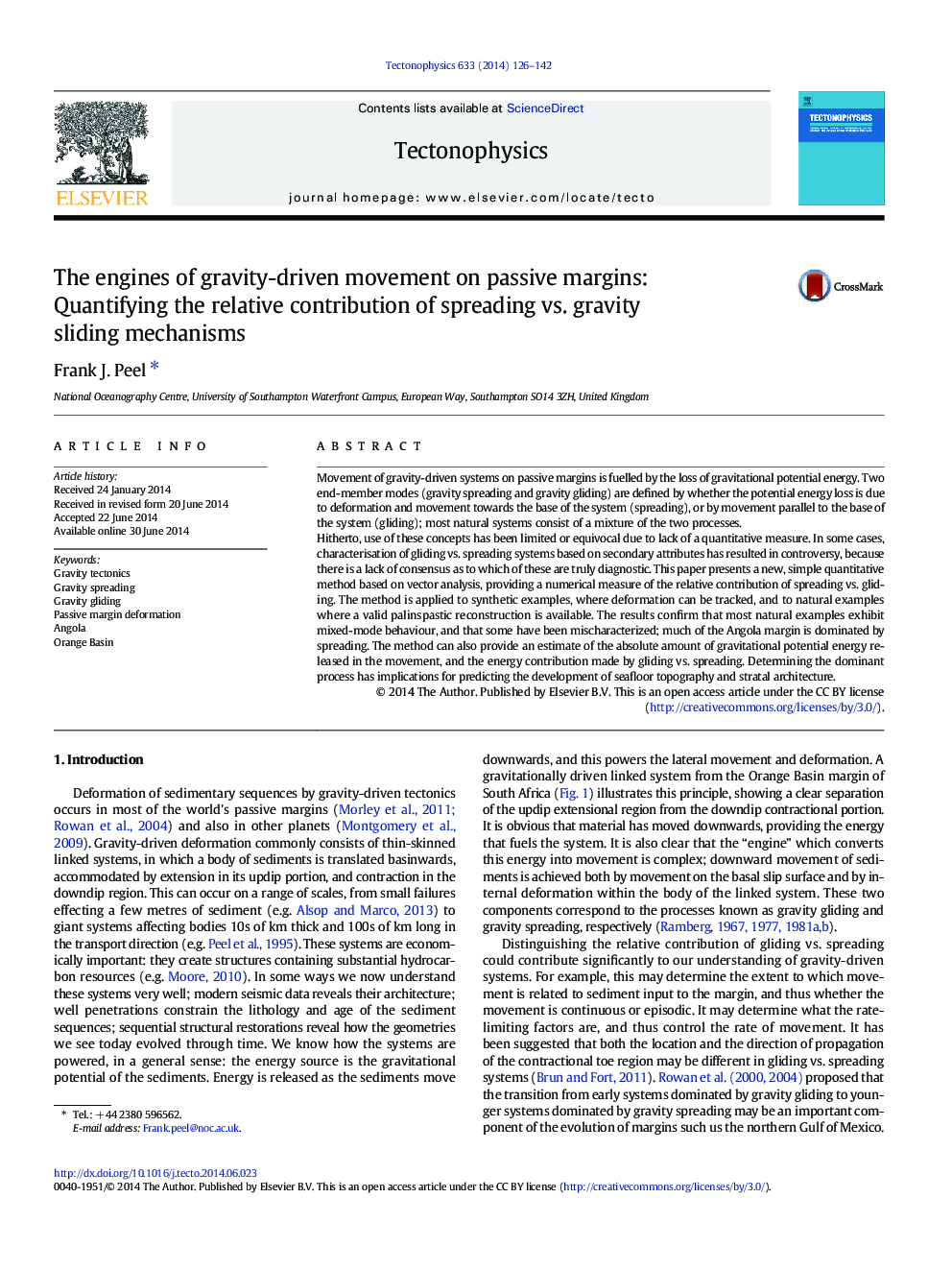 The engines of gravity-driven movement on passive margins: Quantifying the relative contribution of spreading vs. gravity sliding mechanisms