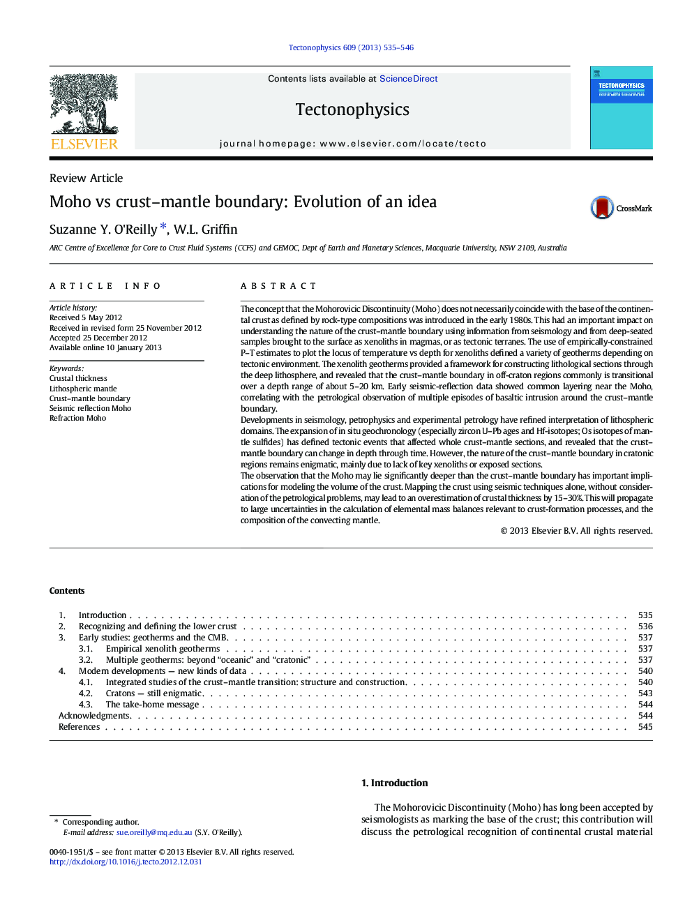 Review ArticleMoho vs crust-mantle boundary: Evolution of an idea