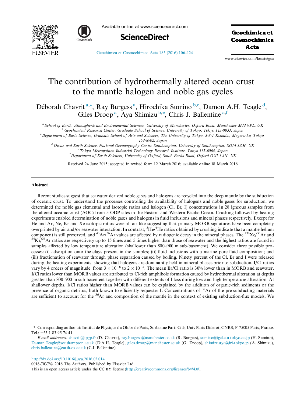 The contribution of hydrothermally altered ocean crust to the mantle halogen and noble gas cycles