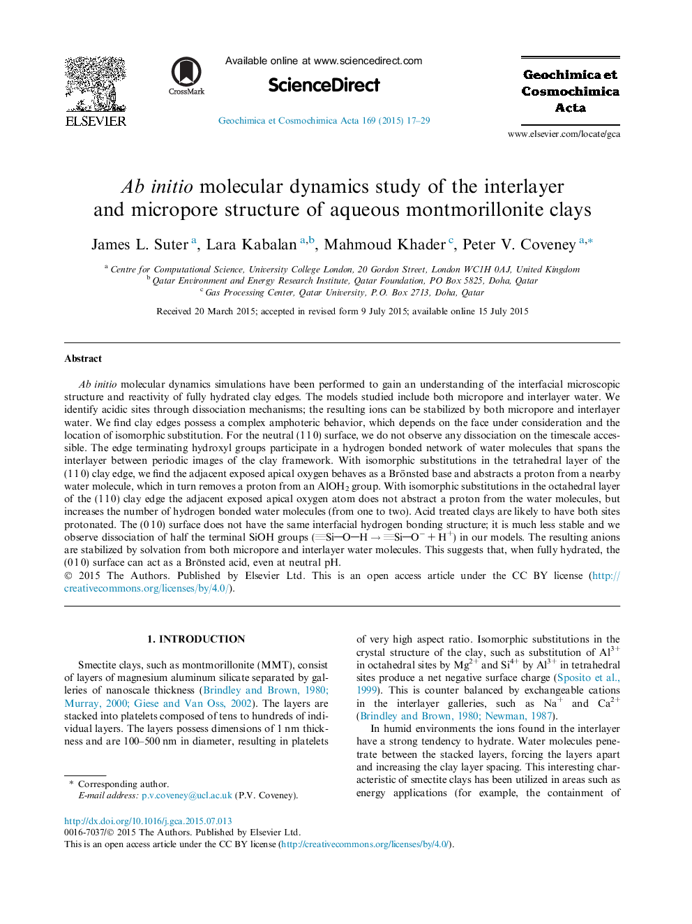 Ab initio molecular dynamics study of the interlayer and micropore structure of aqueous montmorillonite clays