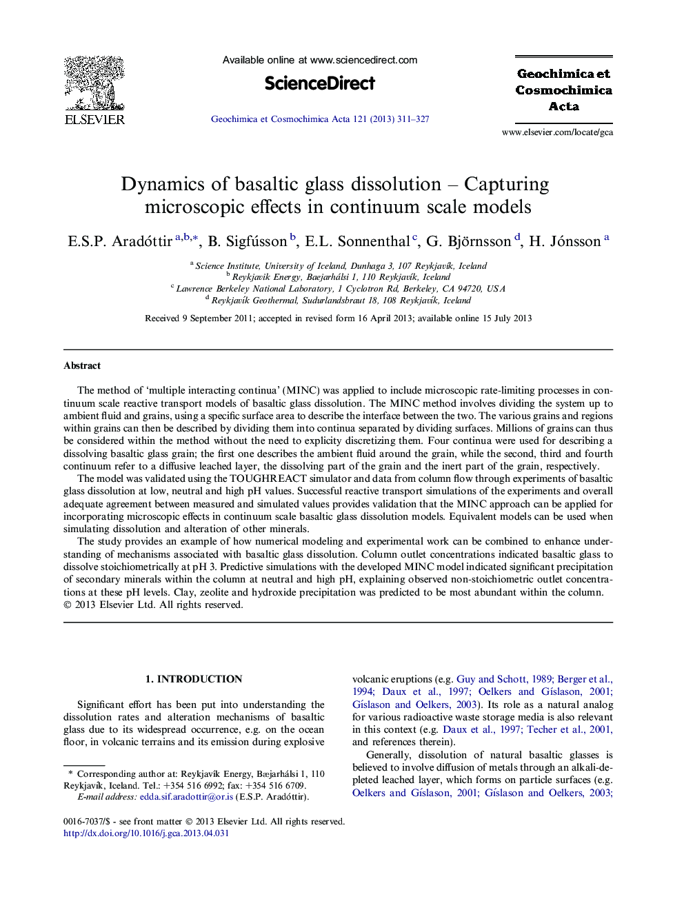 Dynamics of basaltic glass dissolution - Capturing microscopic effects in continuum scale models