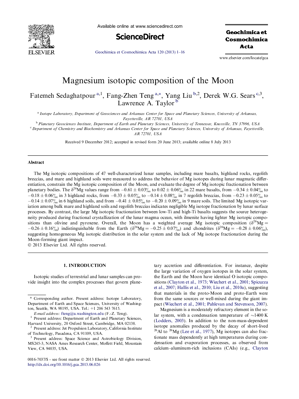 Magnesium isotopic composition of the Moon