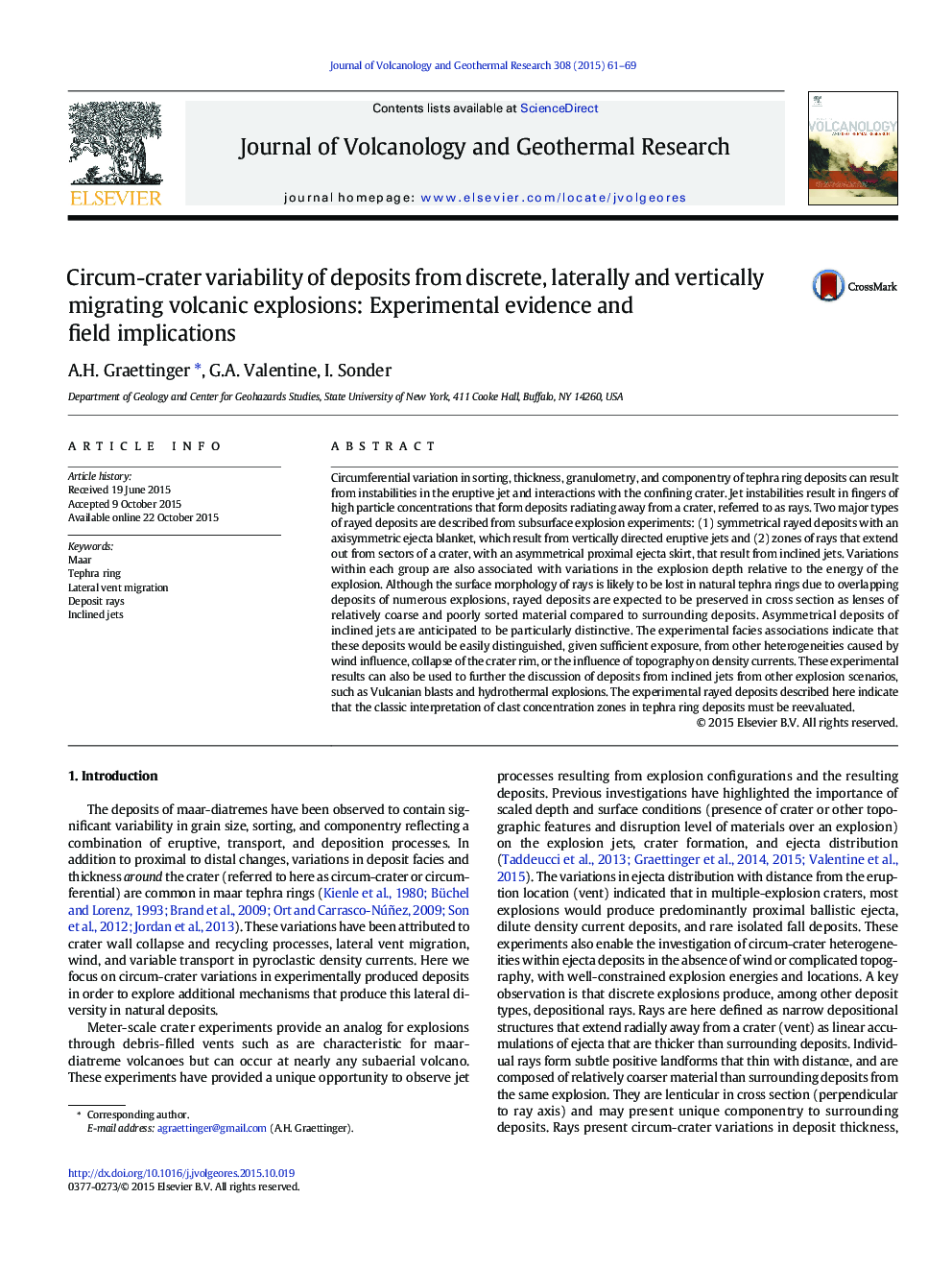 Circum-crater variability of deposits from discrete, laterally and vertically migrating volcanic explosions: Experimental evidence and field implications