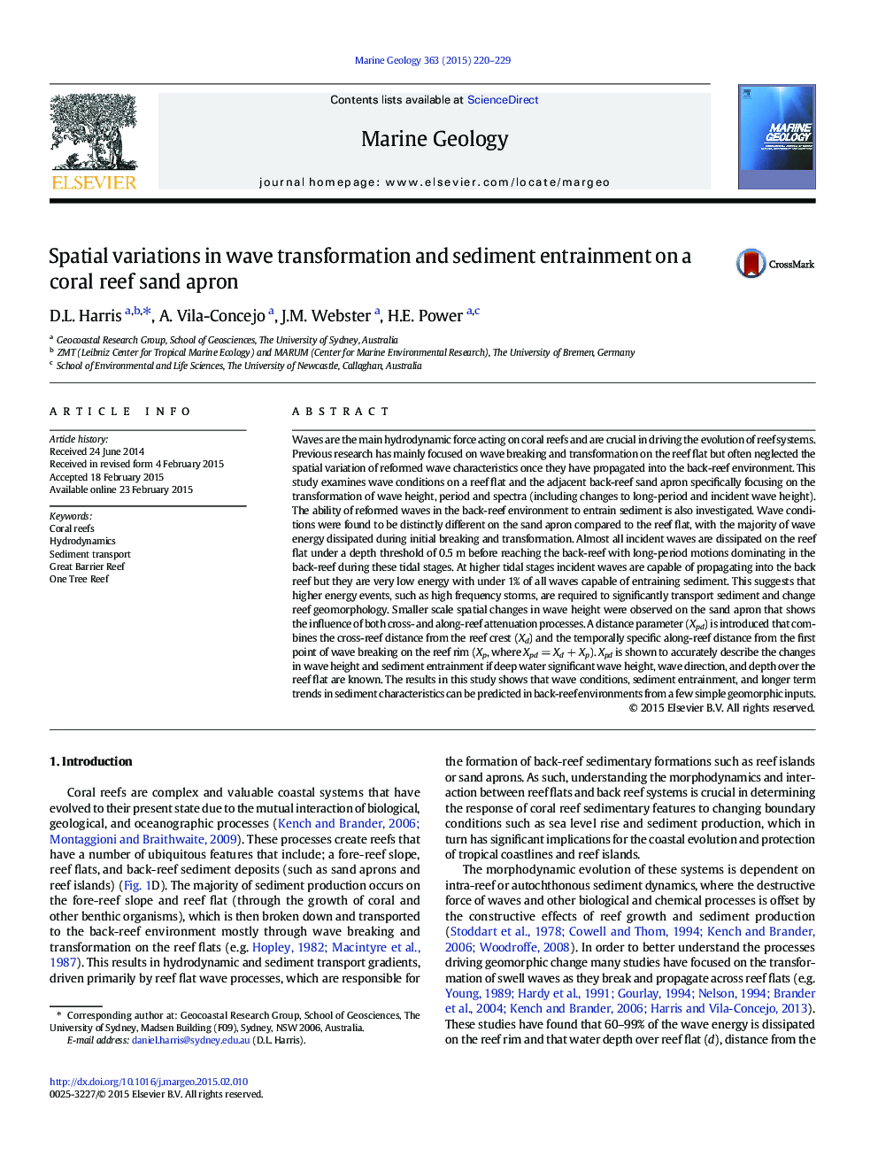 Spatial variations in wave transformation and sediment entrainment on a coral reef sand apron