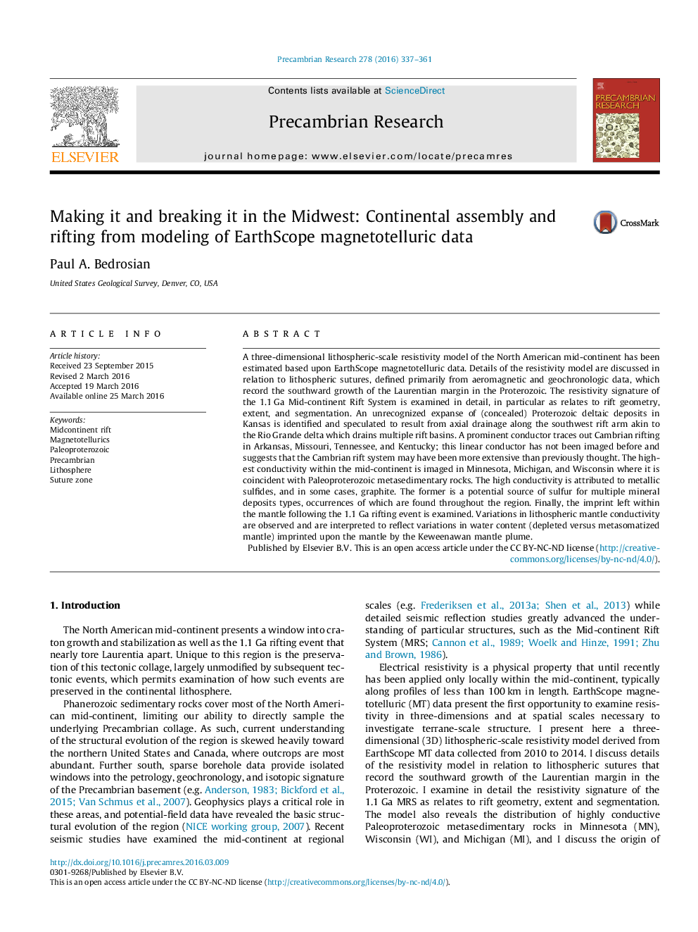 Making it and breaking it in the Midwest: Continental assembly and rifting from modeling of EarthScope magnetotelluric data