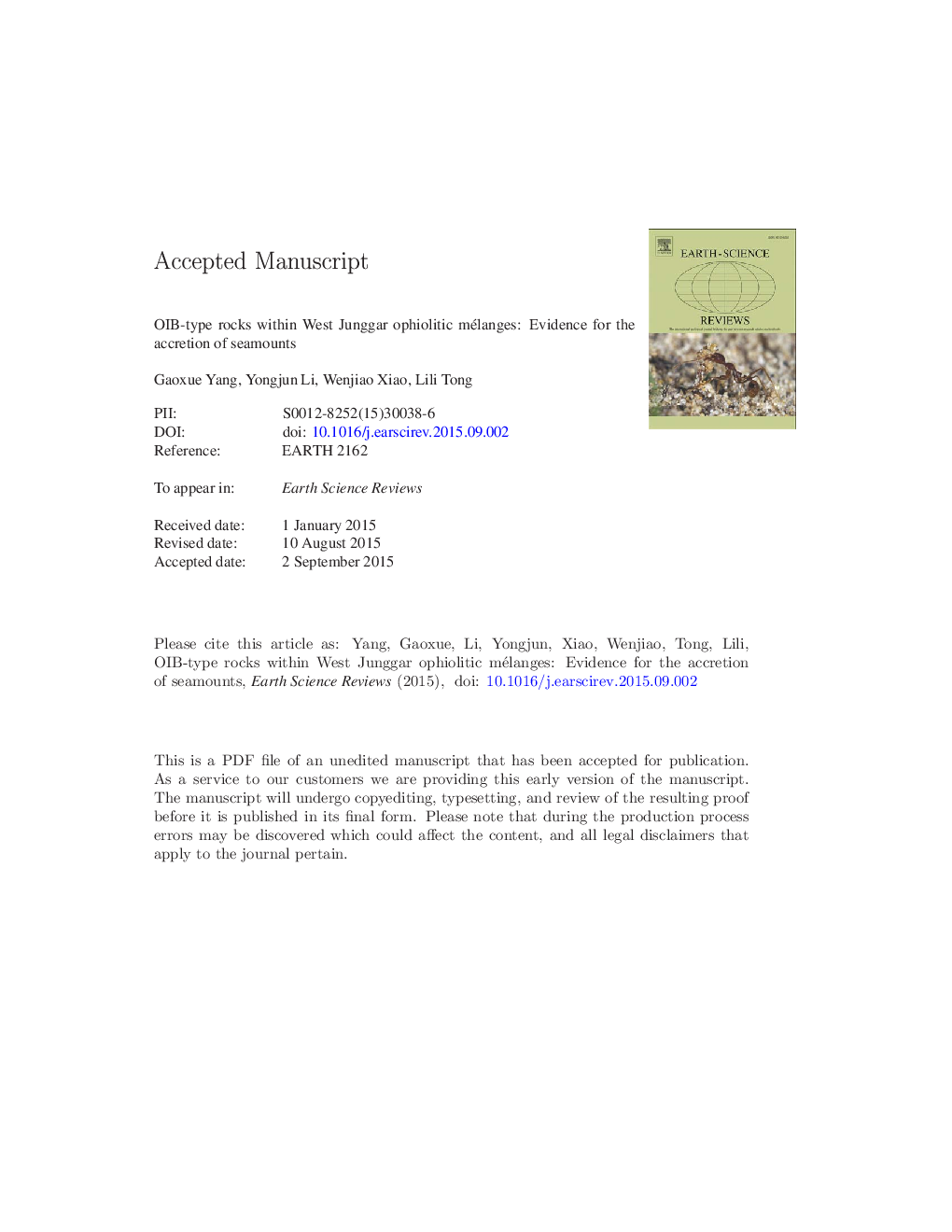 OIB-type rocks within West Junggar ophiolitic mélanges: Evidence for the accretion of seamounts