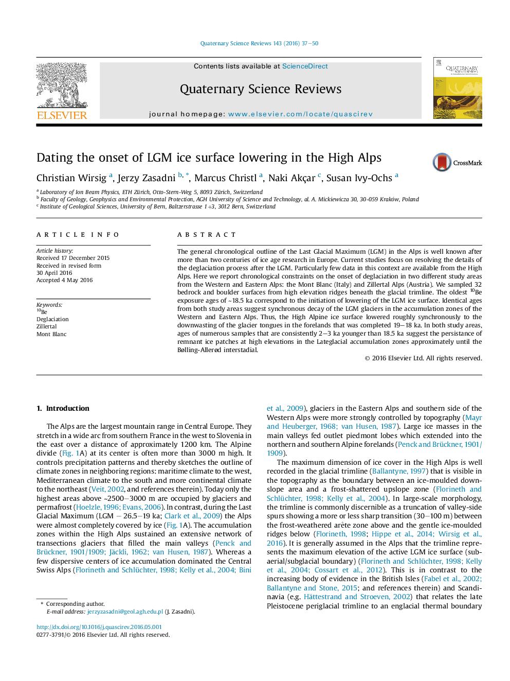 Dating the onset of LGM ice surface lowering in the High Alps