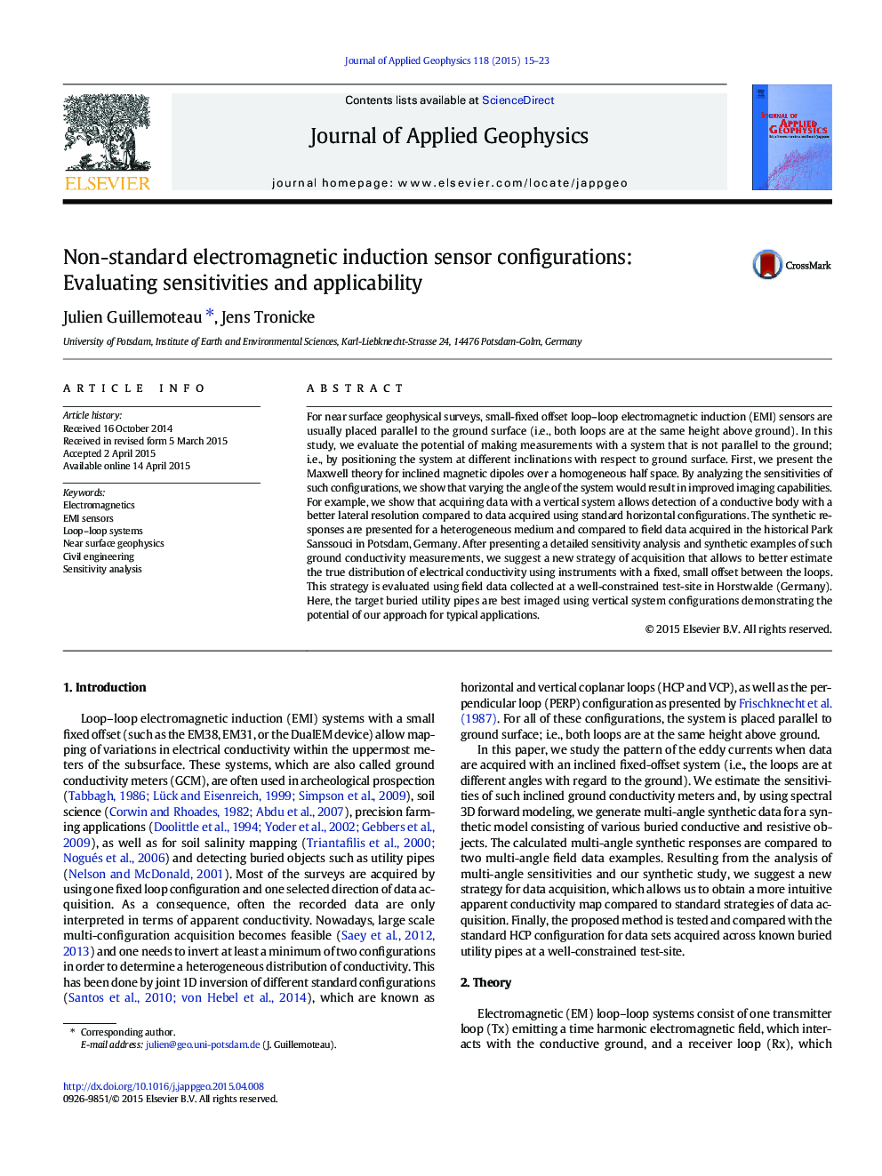 Non-standard electromagnetic induction sensor configurations: Evaluating sensitivities and applicability