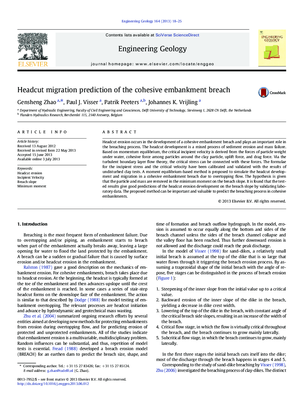 Headcut migration prediction of the cohesive embankment breach