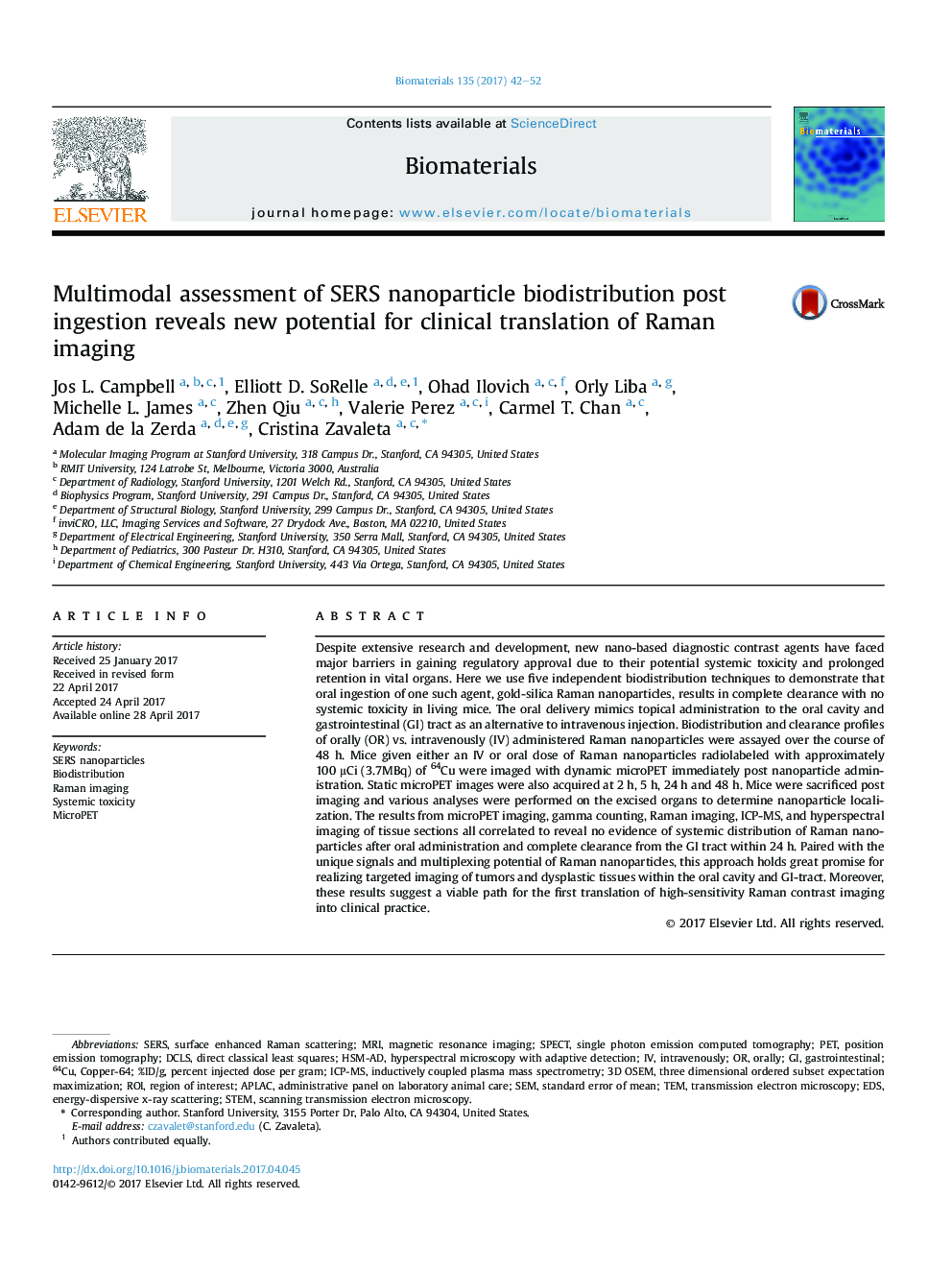 Multimodal assessment of SERS nanoparticle biodistribution post ingestion reveals new potential for clinical translation of Raman imaging