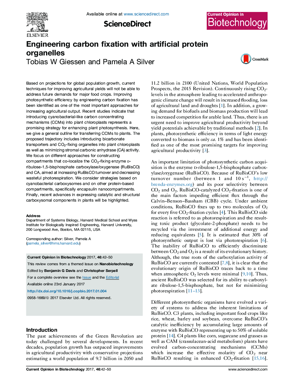 Engineering carbon fixation with artificial protein organelles