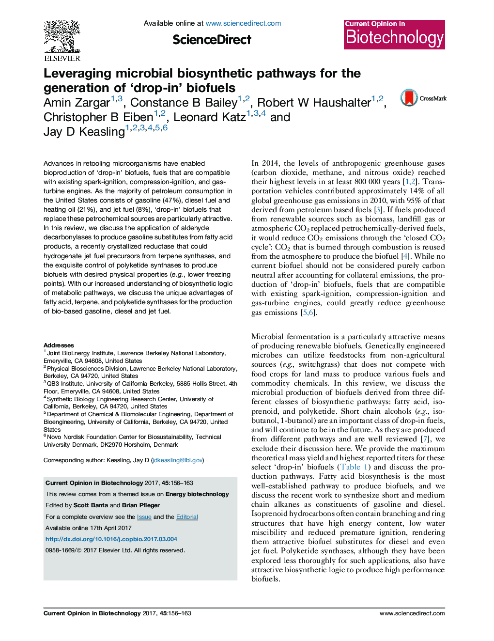 Leveraging microbial biosynthetic pathways for the generation of ‘drop-in’ biofuels