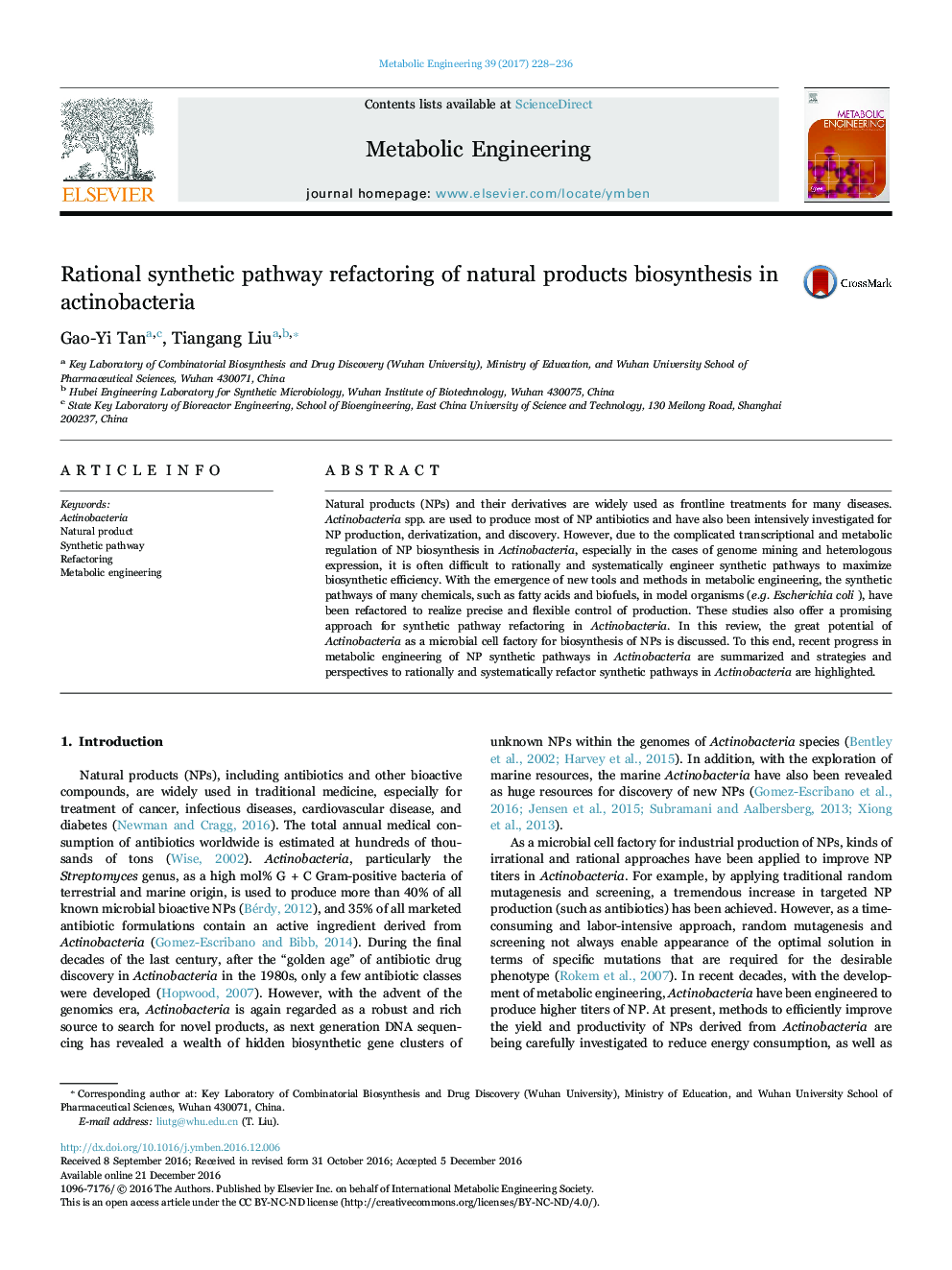 Rational synthetic pathway refactoring of natural products biosynthesis in actinobacteria