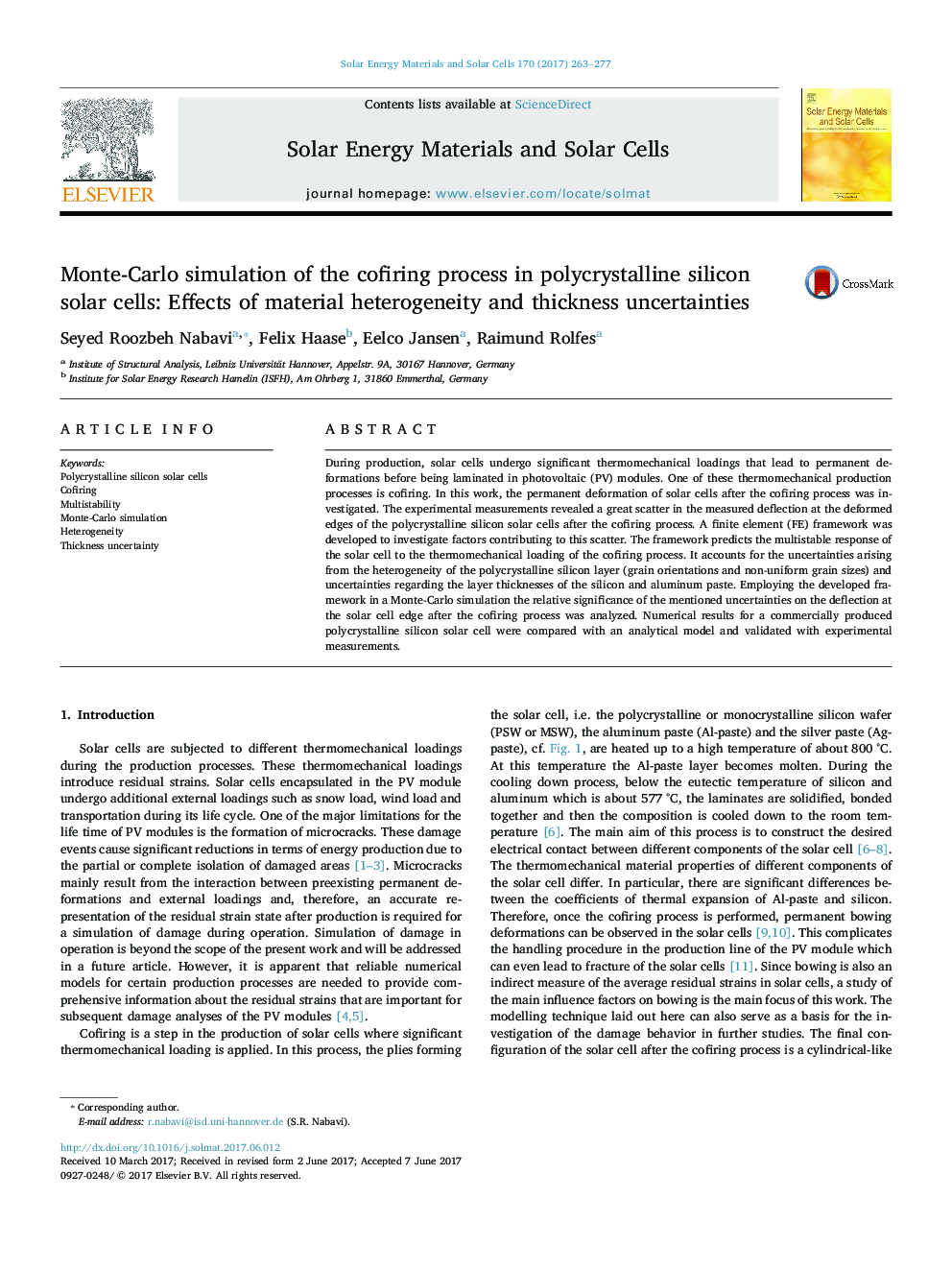 Monte-Carlo simulation of the cofiring process in polycrystalline silicon solar cells: Effects of material heterogeneity and thickness uncertainties