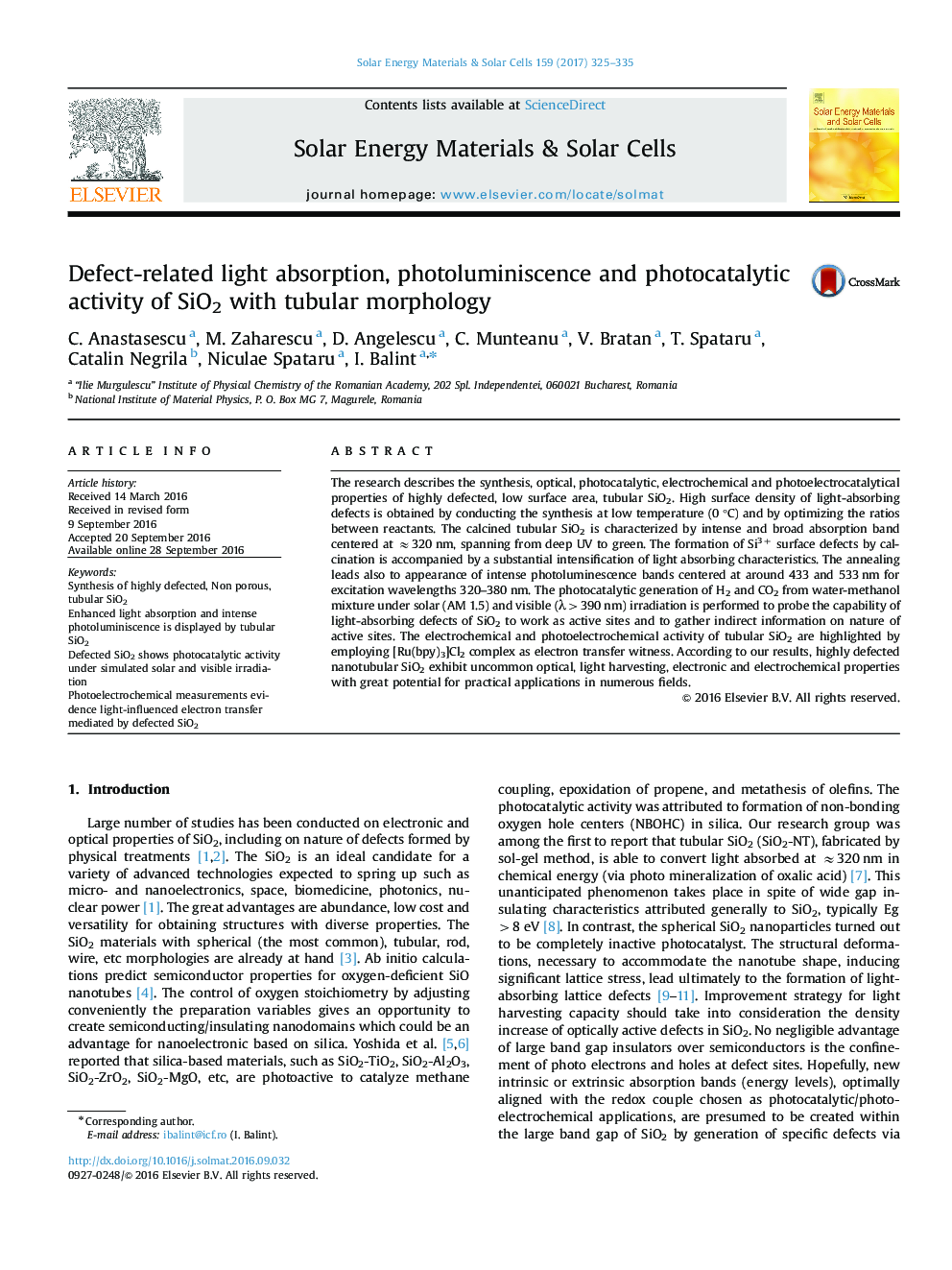 Defect-related light absorption, photoluminiscence and photocatalytic activity of SiO2 with tubular morphology