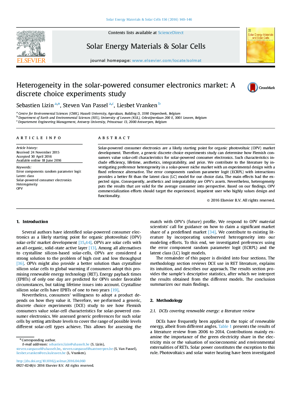 Heterogeneity in the solar-powered consumer electronics market: A discrete choice experiments study