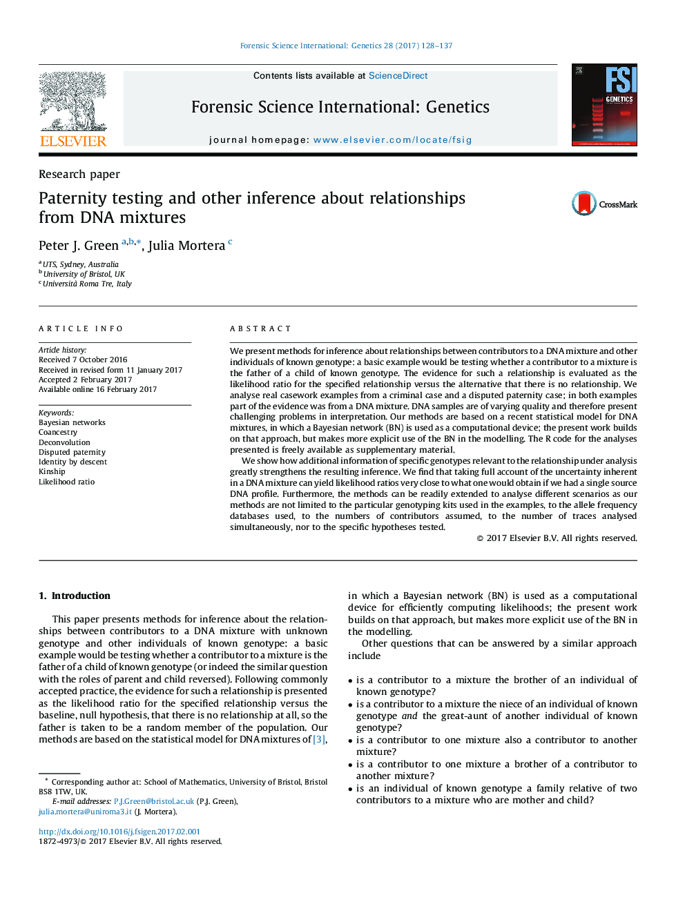 Paternity testing and other inference about relationships from DNA mixtures