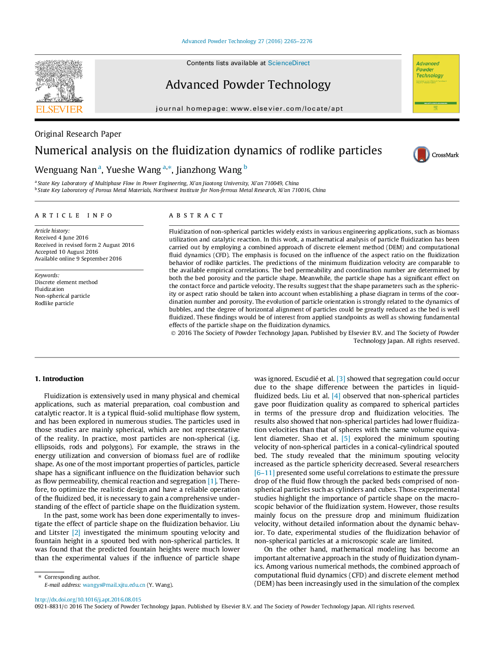 Numerical analysis on the fluidization dynamics of rodlike particles