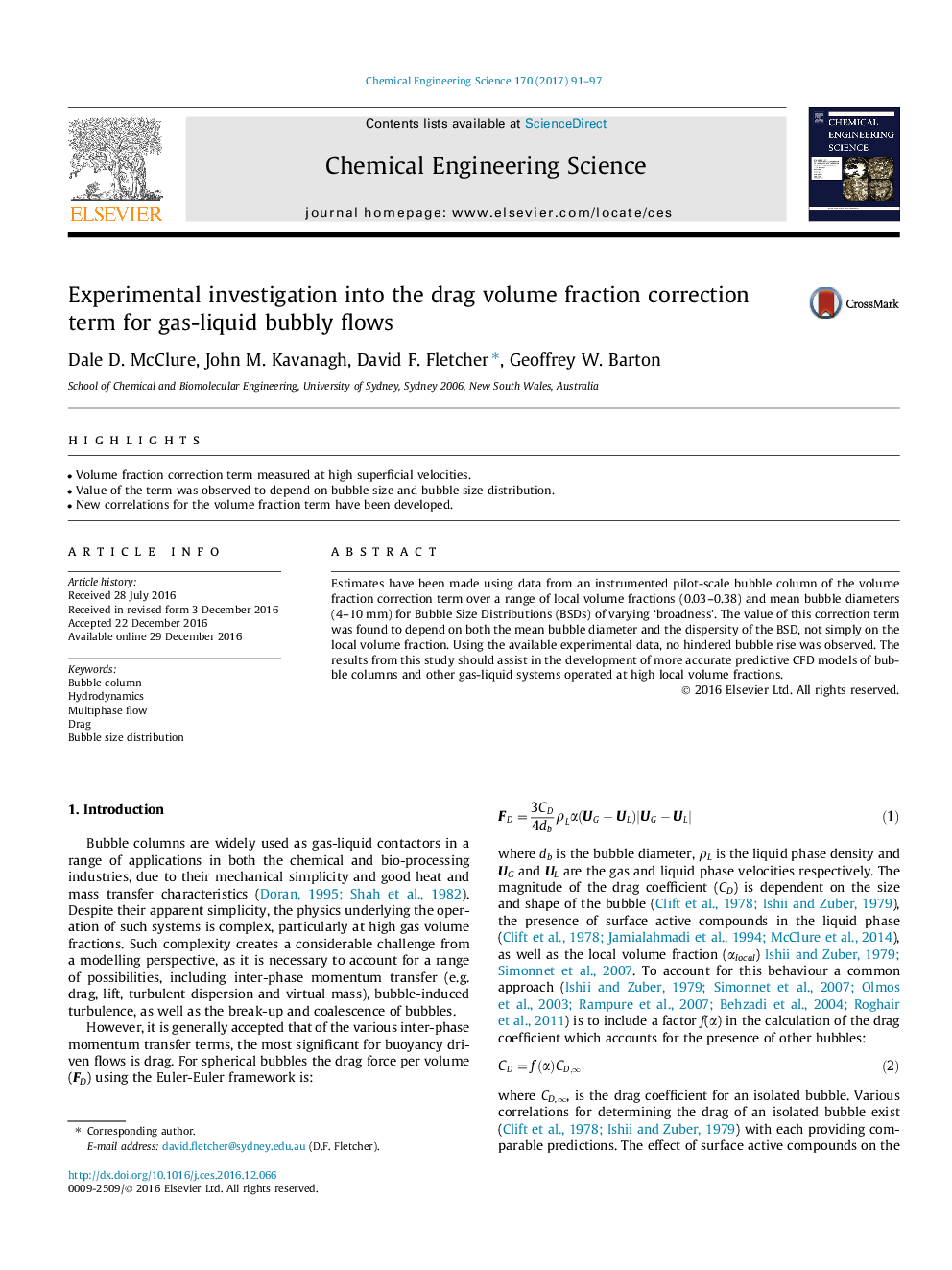 Experimental investigation into the drag volume fraction correction term for gas-liquid bubbly flows