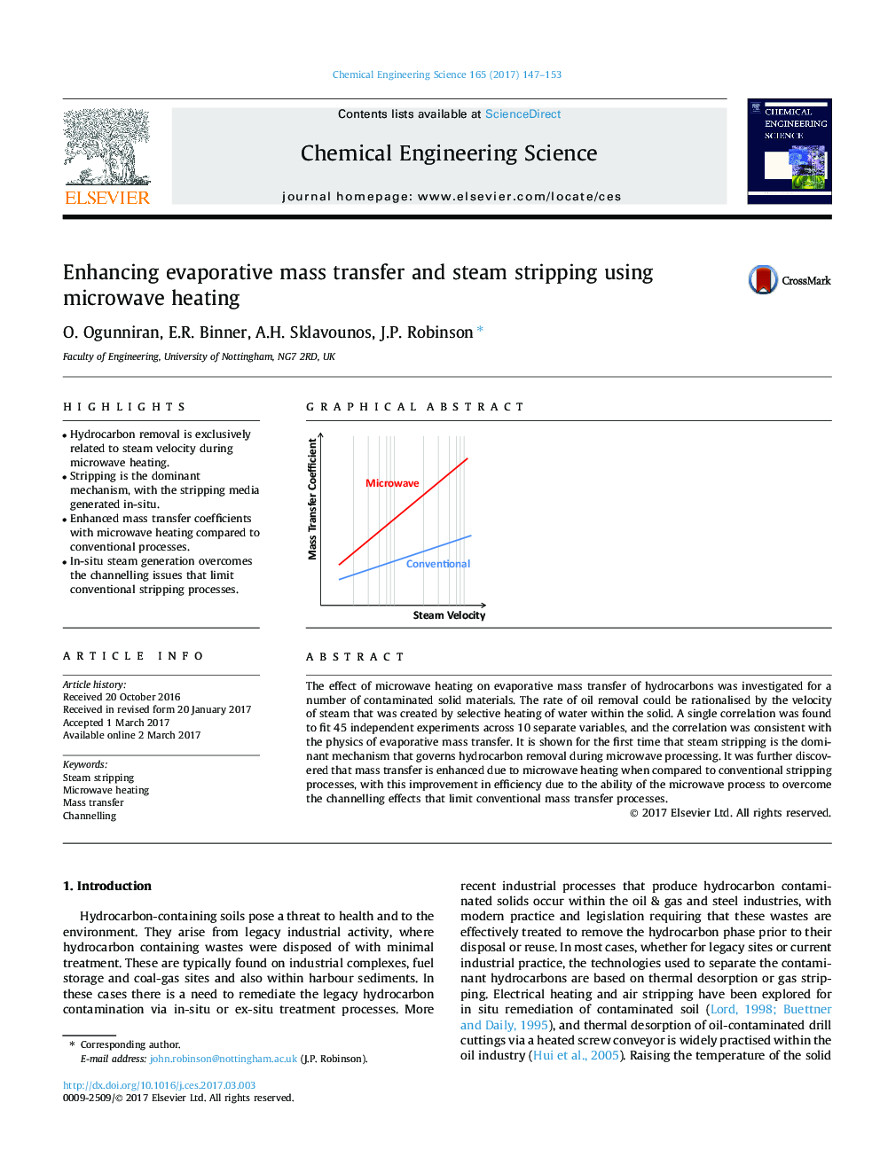 Enhancing evaporative mass transfer and steam stripping using microwave heating