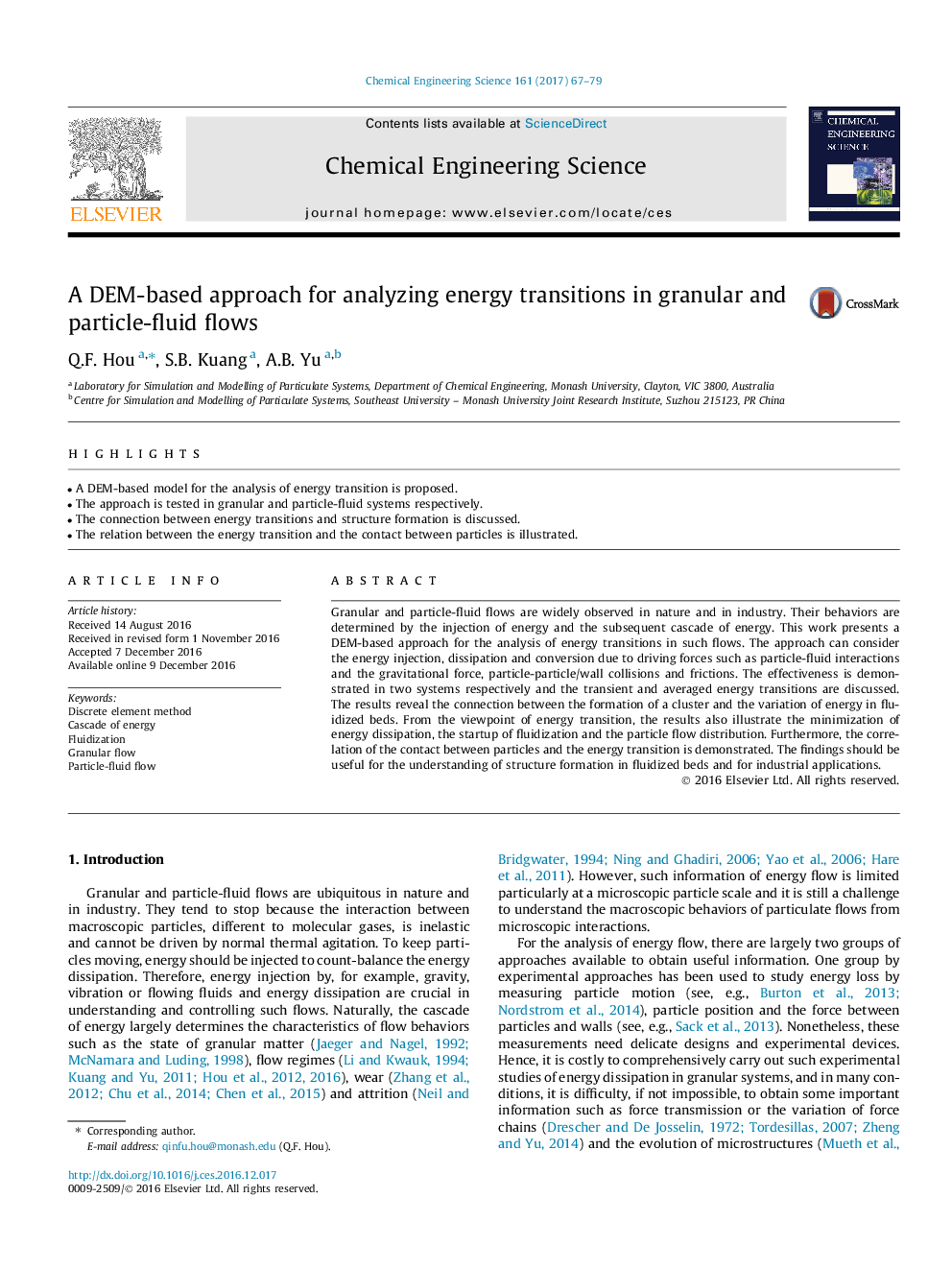 A DEM-based approach for analyzing energy transitions in granular and particle-fluid flows