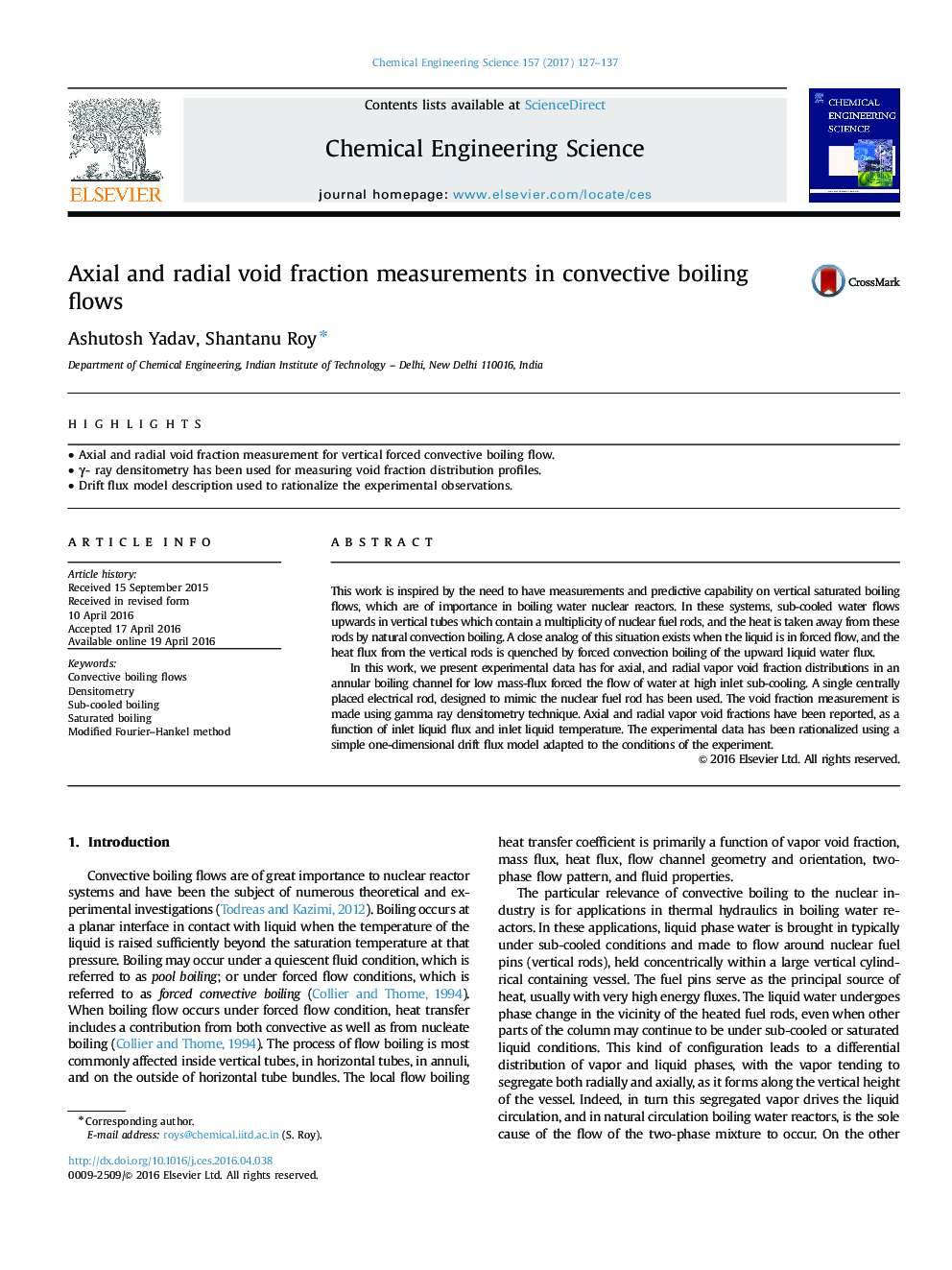 Axial and radial void fraction measurements in convective boiling flows