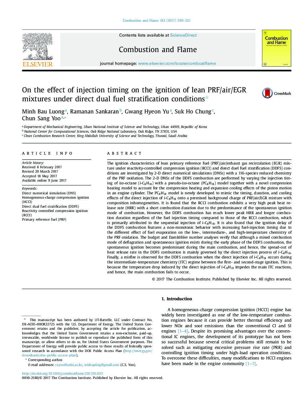 On the effect of injection timing on the ignition of lean PRF/air/EGR mixtures under direct dual fuel stratification conditions