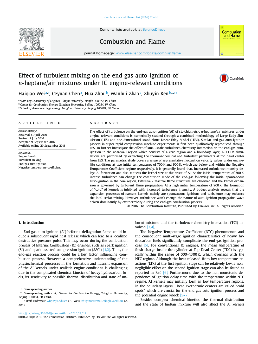 Effect of turbulent mixing on the end gas auto-ignition of n-heptane/air mixtures under IC engine-relevant conditions
