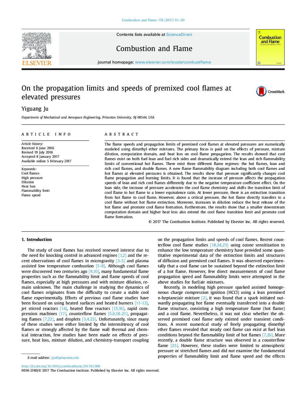 On the propagation limits and speeds of premixed cool flames at elevated pressures