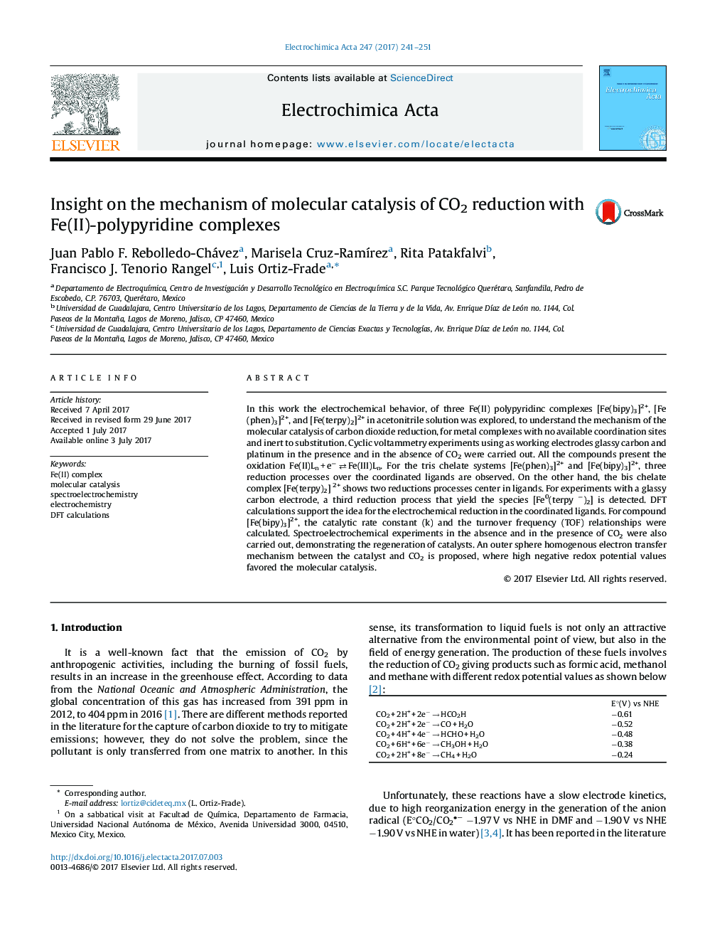 Insight on the mechanism of molecular catalysis of CO2 reduction with Fe(II)-polypyridine complexes