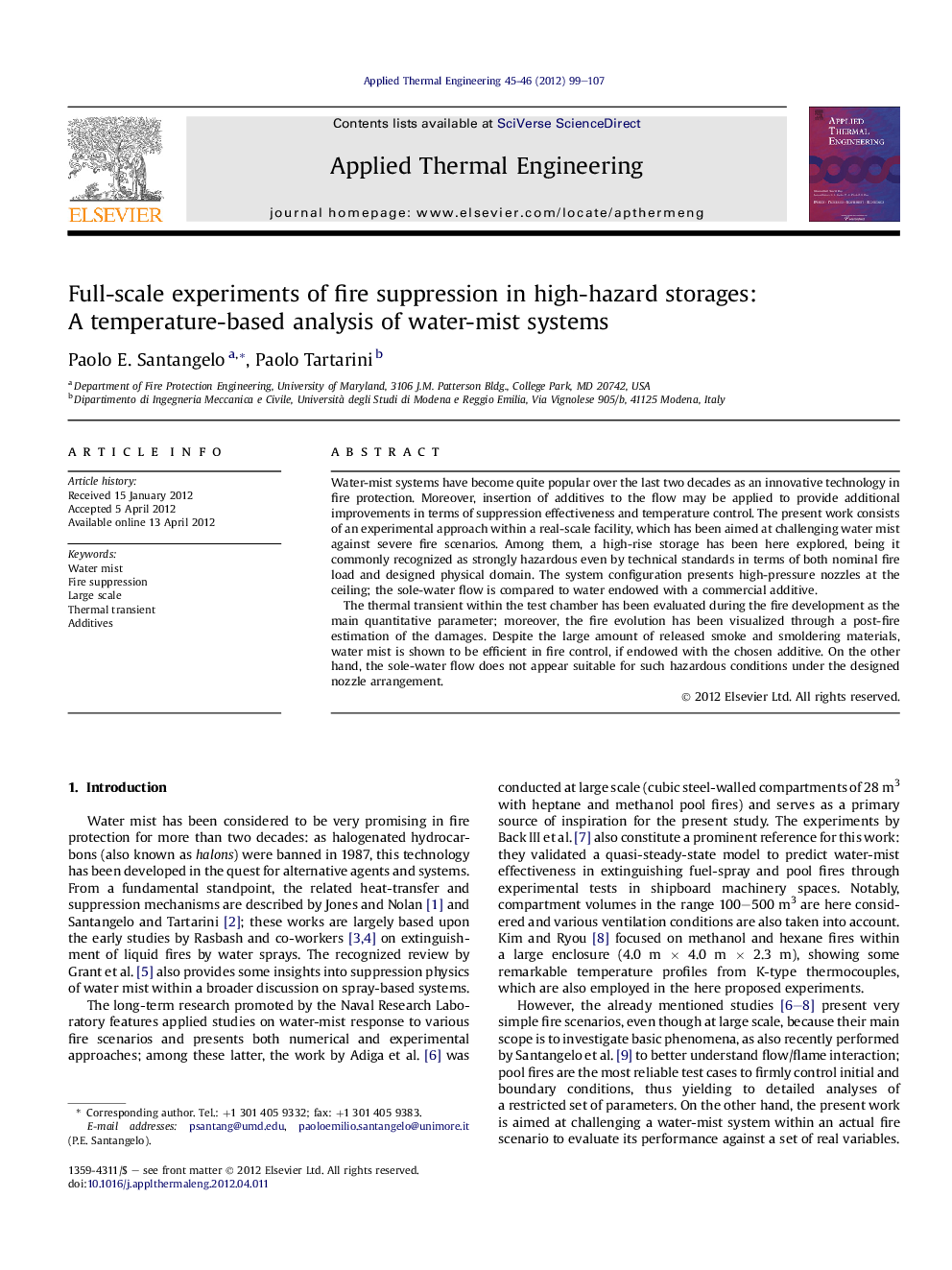 Full-scale experiments of fire suppression in high-hazard storages: A temperature-based analysis of water-mist systems