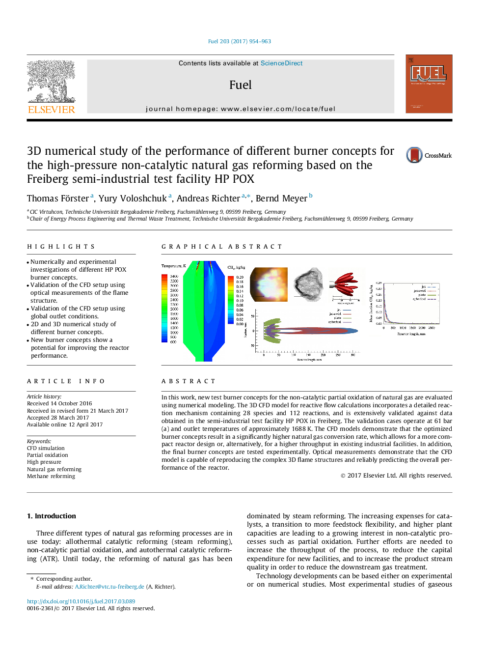 3D numerical study of the performance of different burner concepts for the high-pressure non-catalytic natural gas reforming based on the Freiberg semi-industrial test facility HP POX