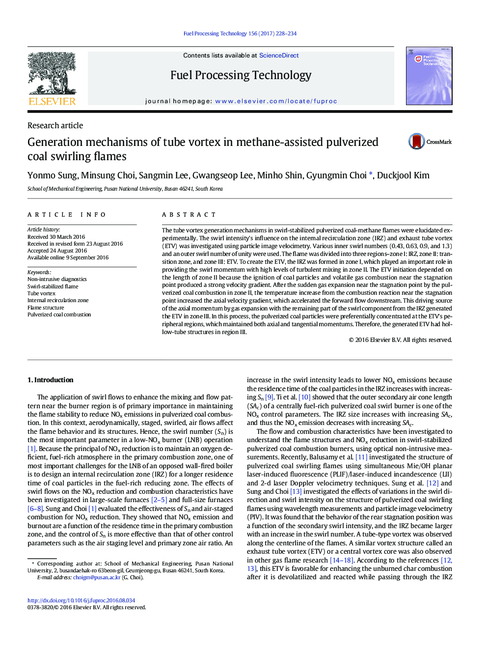 Generation mechanisms of tube vortex in methane-assisted pulverized coal swirling flames